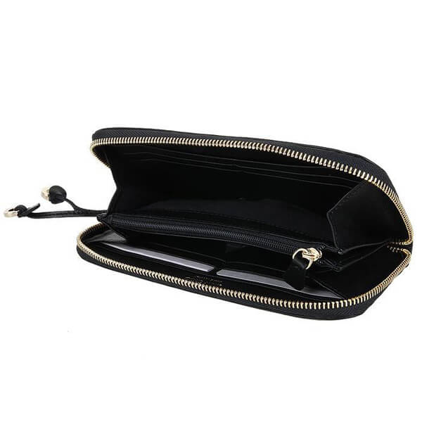 JIMMY CHOO ジミーチュウコピー Filipa スタースタッドラウンドファスナー長財布 142FILIPALTS-BLACK